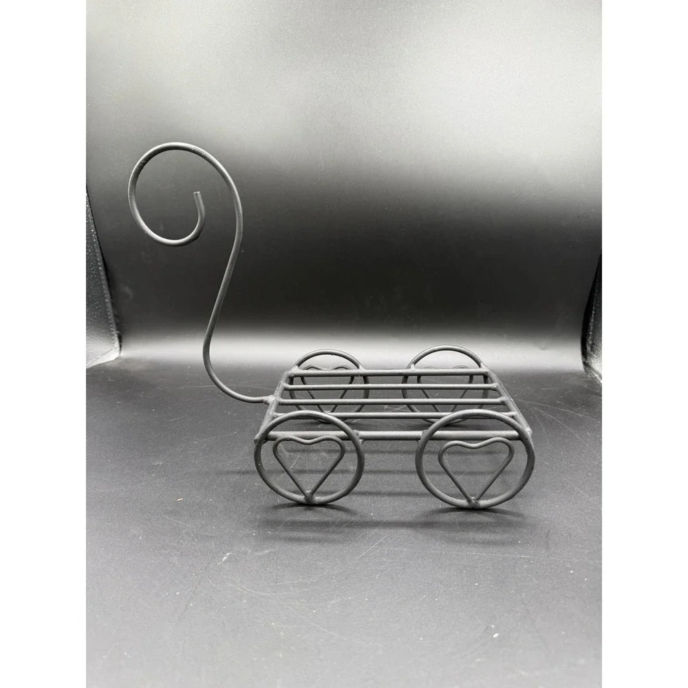 Longaberger Homestead Wrought Iron Wagon 🧺 EUC –Display Stand / Basket Holder